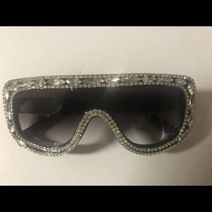 Fashion Rhinestone Black Shades